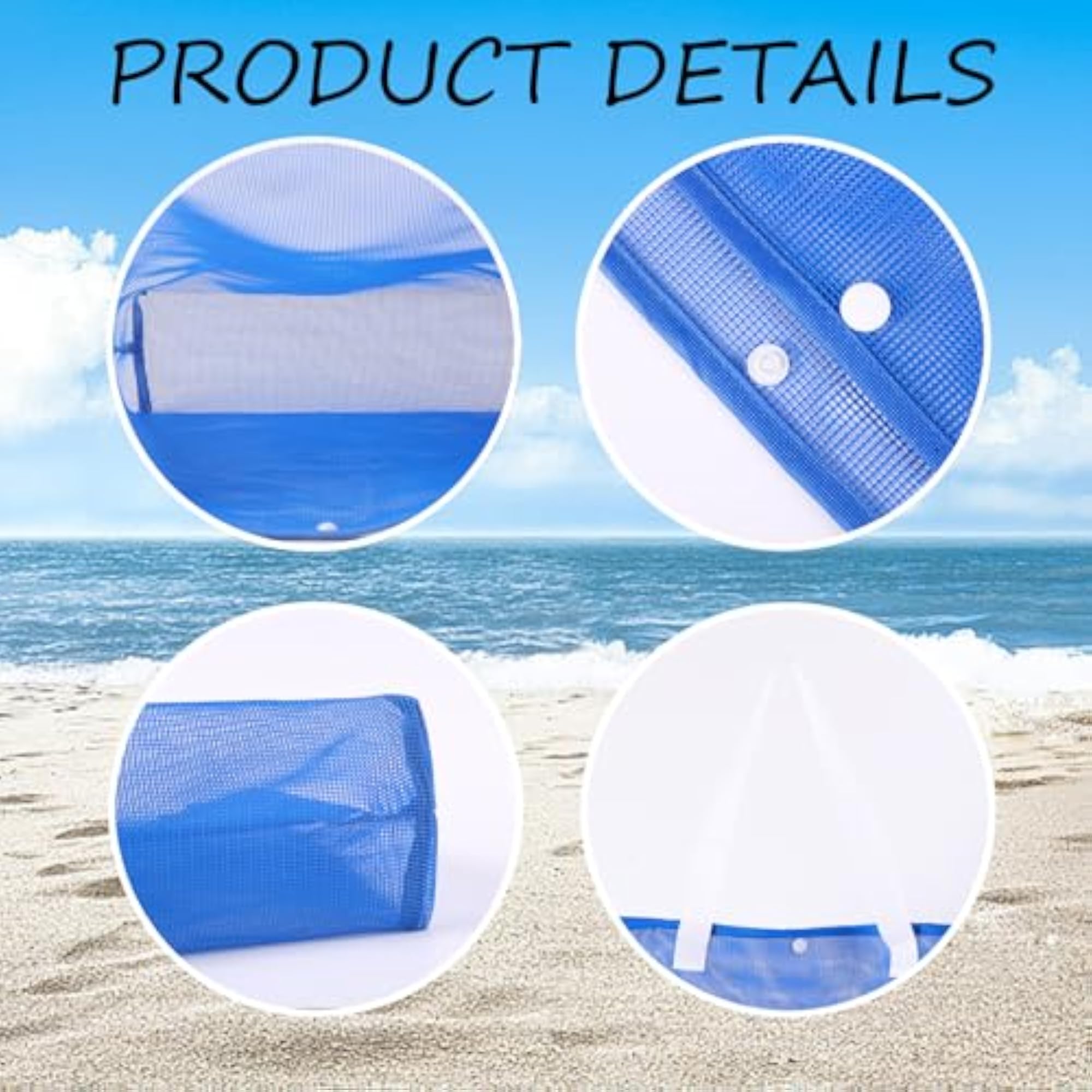Large Lightweight Simple Mesh Beach Tote Bag, Reusable